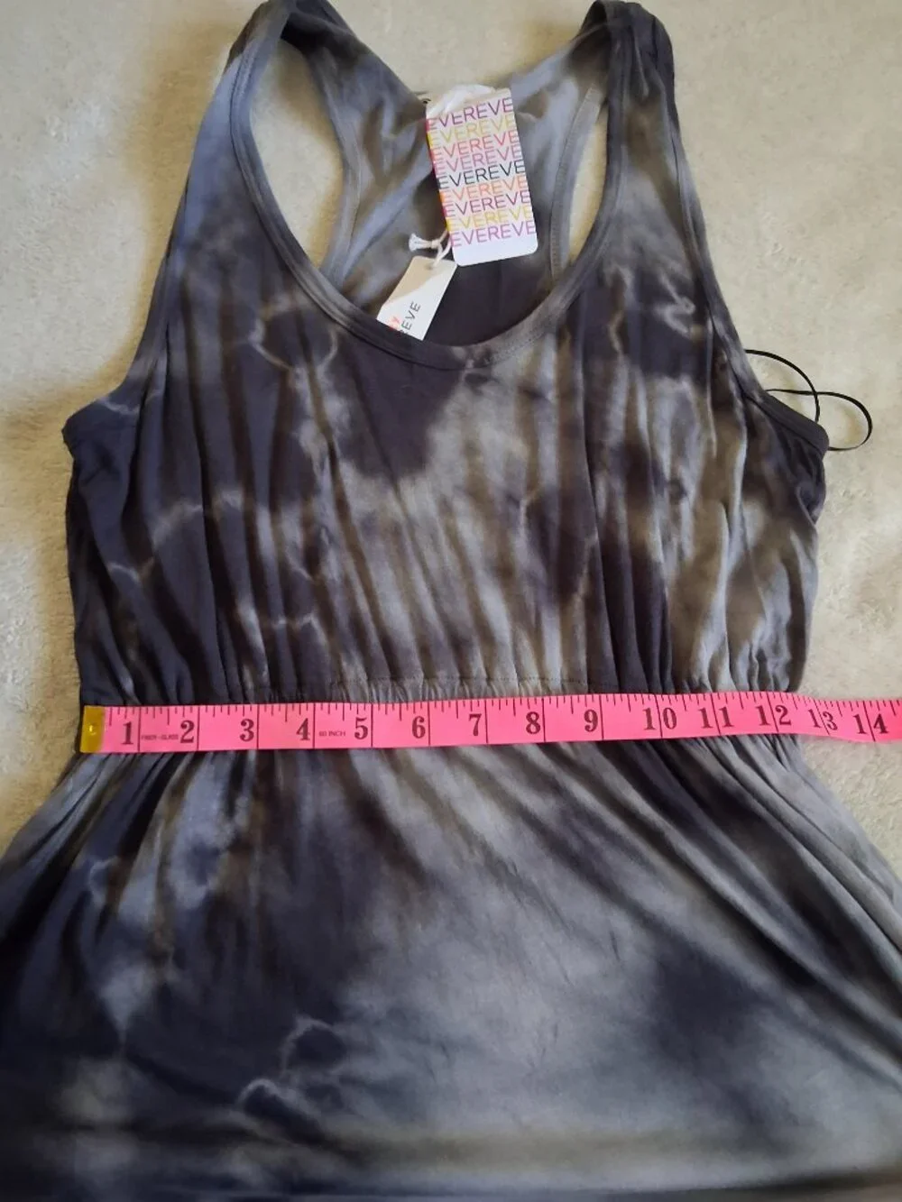 Sundry for Evereve NWT Women's Size 1 (Small) Gray Tie Dye Malibu Dress - Picture 12 of 13